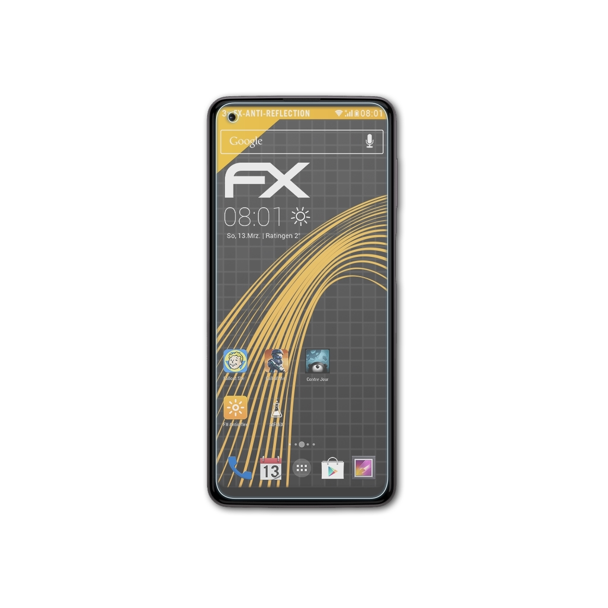 (Gen Moto 3x Power 2)) Displayschutz(für G FX-Antireflex ATFOLIX Motorola