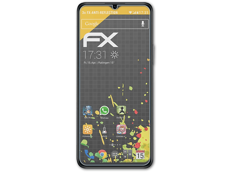 ATFOLIX 3x FX-Antireflex Displayschutz(für Y76s) Vivo