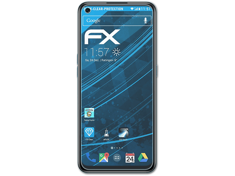 3x Displayschutz(für Oppo A55s FX-Clear ATFOLIX 5G)