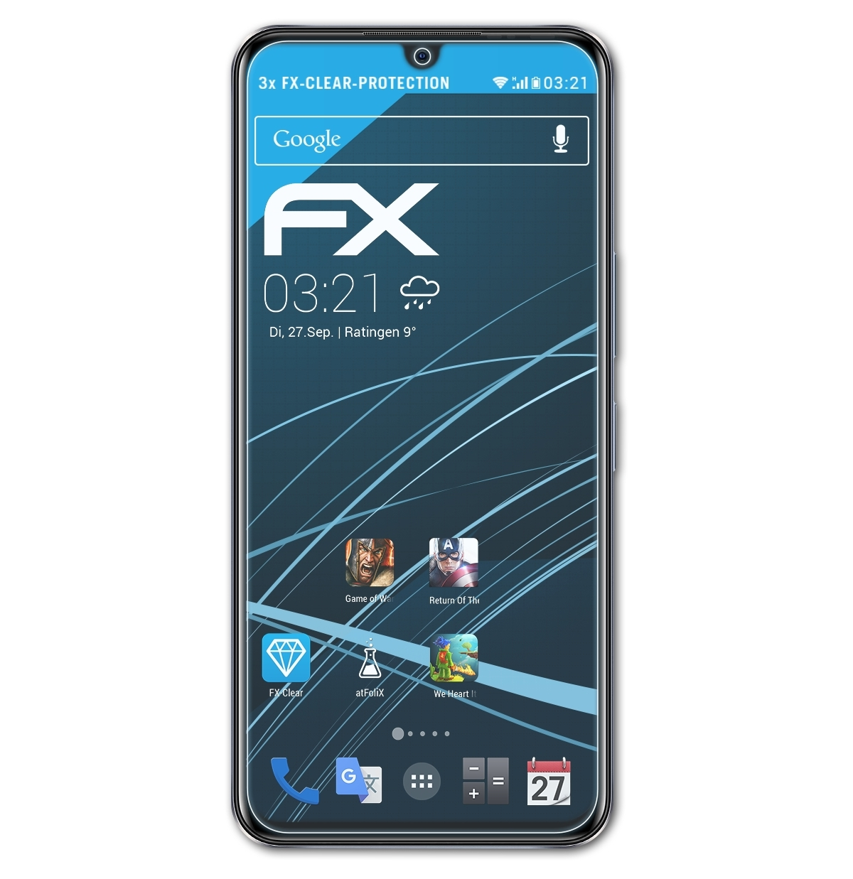 ATFOLIX 3x FX-Clear Displayschutz(für Infinix 11) Note