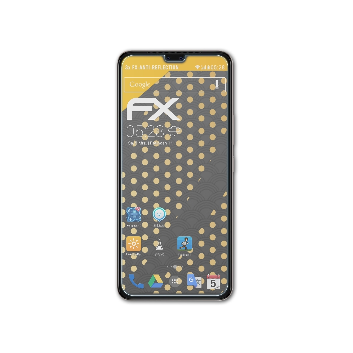 ATFOLIX 3x FX-Antireflex Displayschutz(für Vivo V20 Pro)