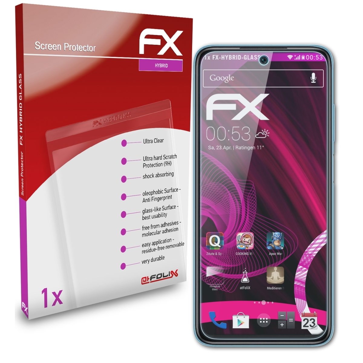 ATFOLIX FX-Hybrid-Glass Schutzglas(für Xiaomi Redmi 10)