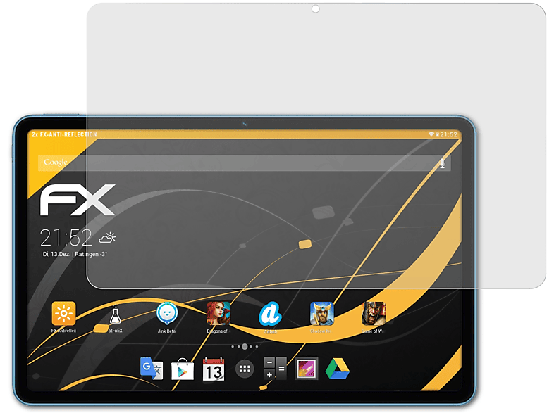 ATFOLIX 2x FX-Antireflex Displayschutz(für Honor Tab V7)