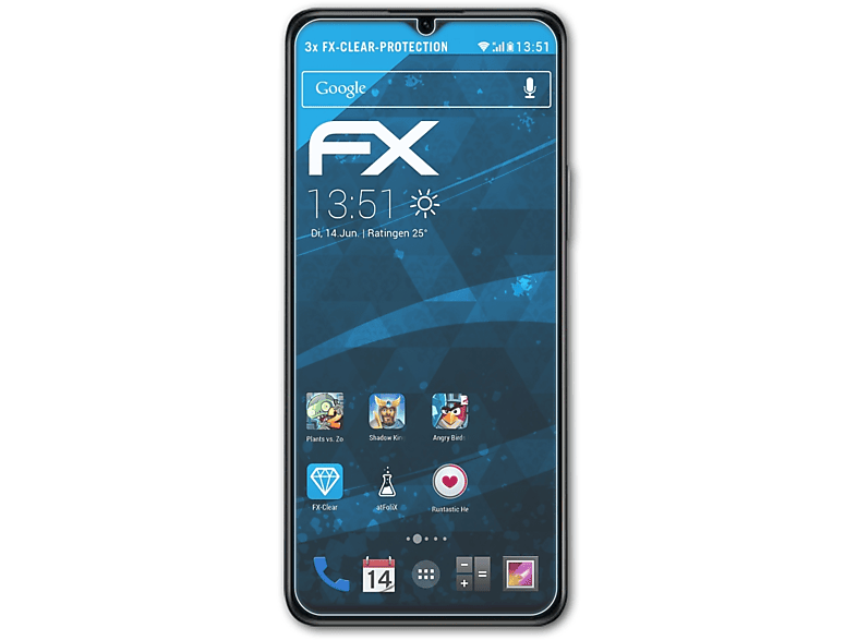 ATFOLIX 3x FX-Clear Displayschutz(für Vivo Y76s)