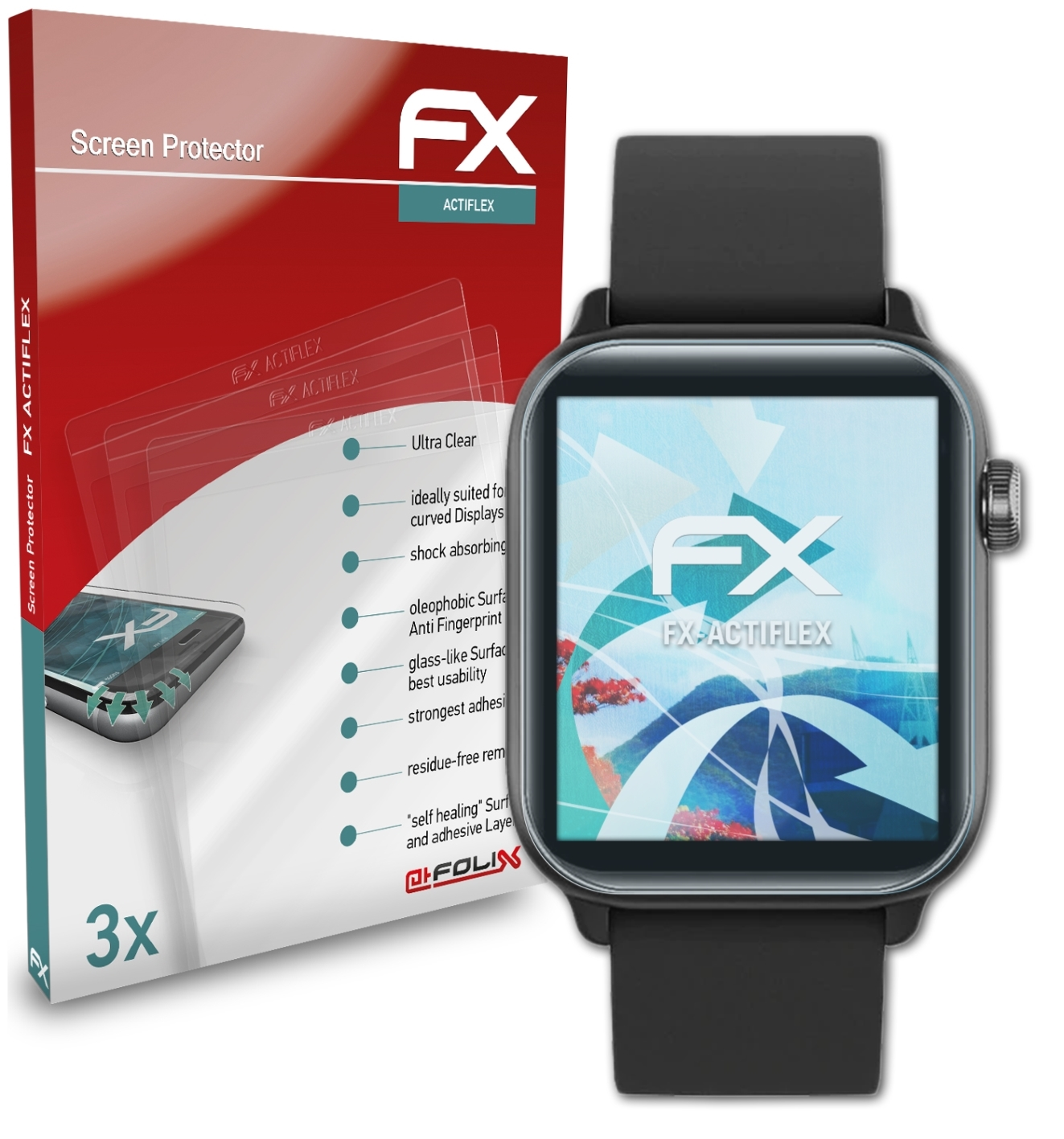 GSW5) Gionee 3x Displayschutz(für ATFOLIX FX-ActiFleX