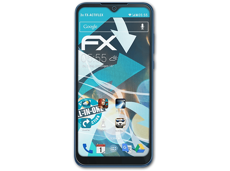 ATFOLIX FX-ActiFleX E (2020)) Moto Motorola 3x Displayschutz(für