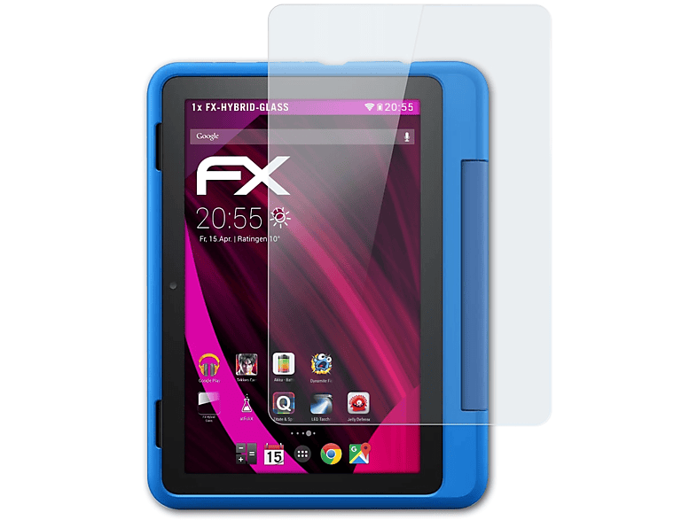 ATFOLIX FX-Hybrid-Glass Schutzglas(für Amazon Fire HD 8 Kids Pro (Model 2020))