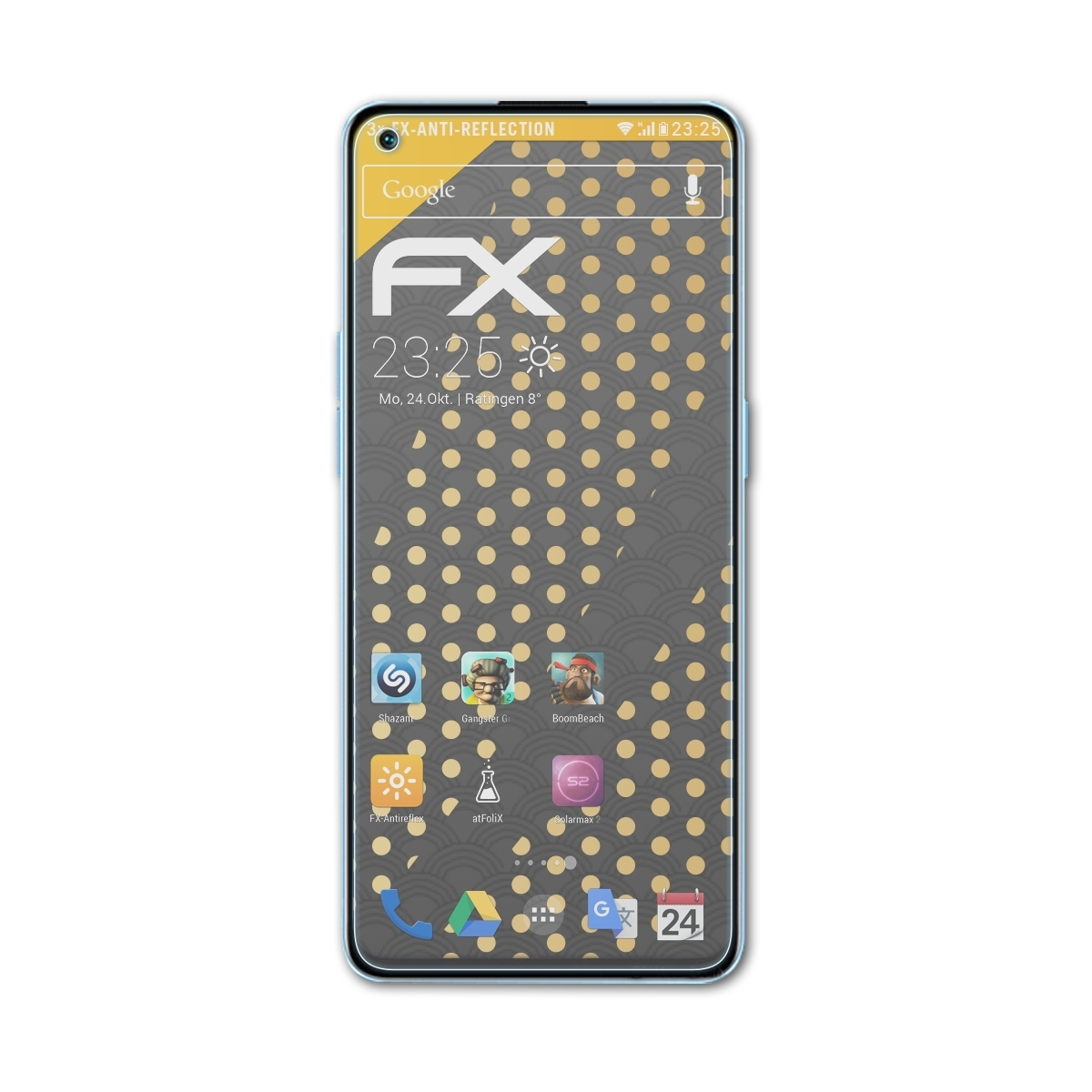 3x Displayschutz(für 5G) Oppo Reno7 ATFOLIX FX-Antireflex