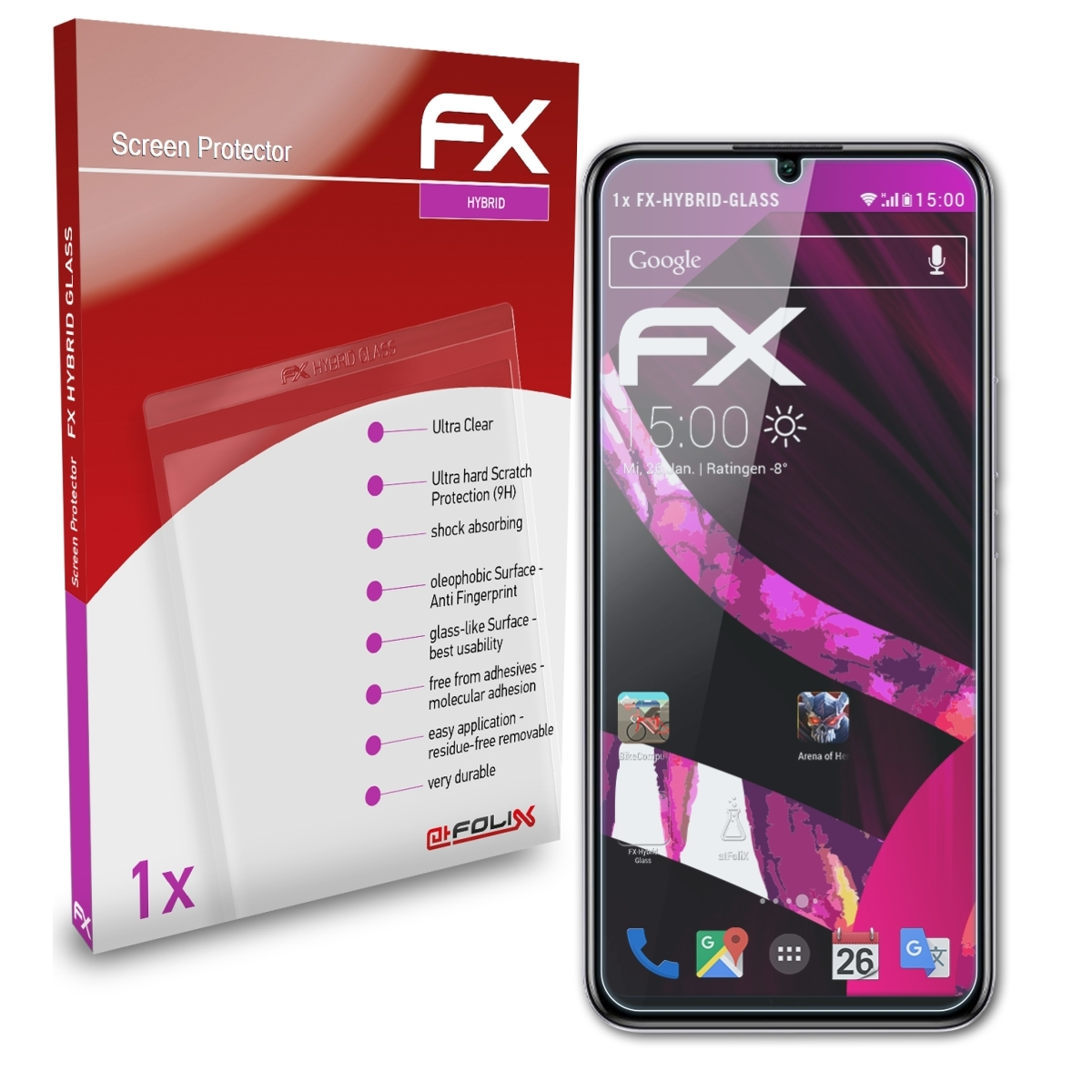 FX-Hybrid-Glass Honor Schutzglas(für Play Pro) ATFOLIX 20