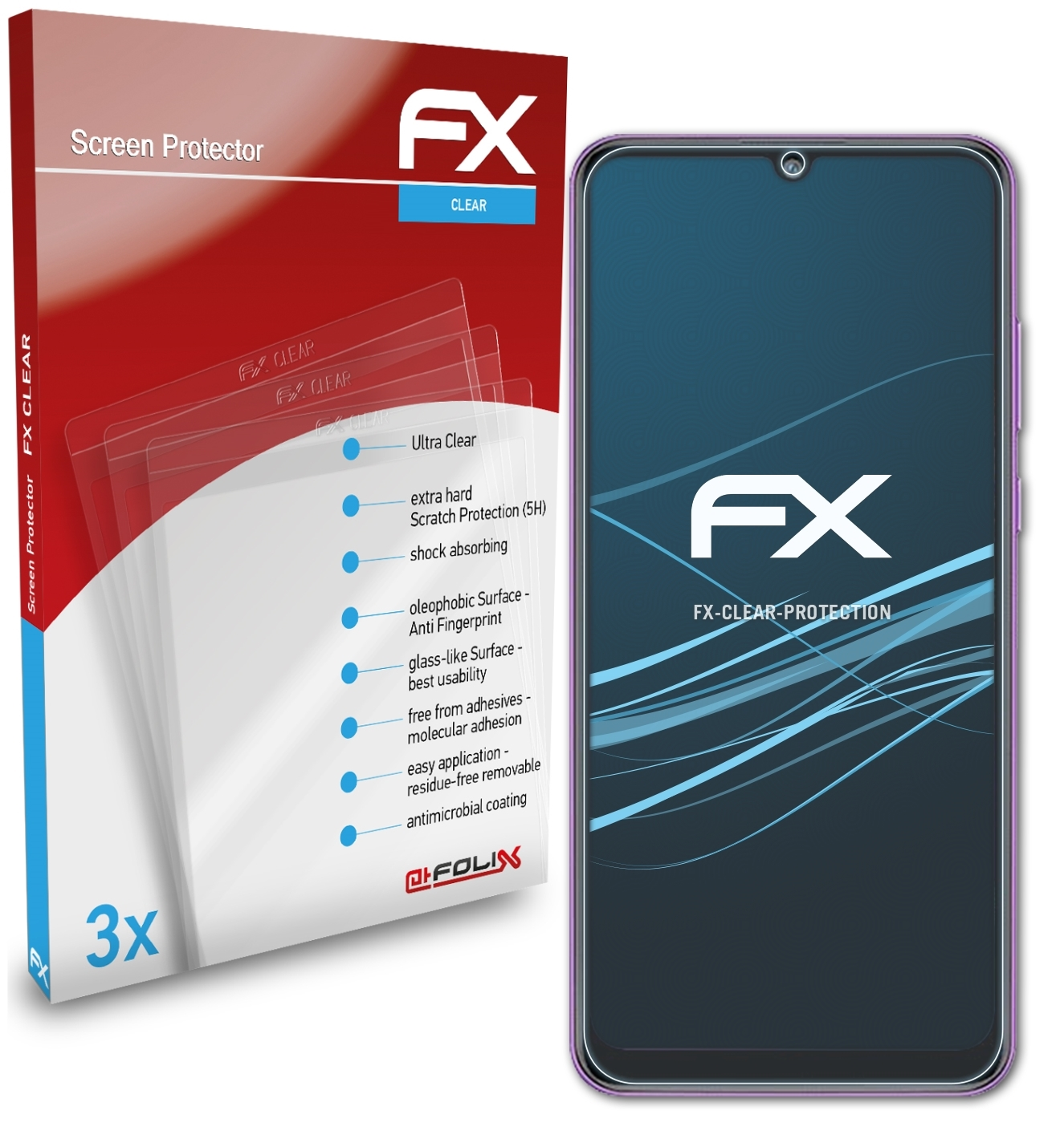 FX-Clear 3x 20e) ATFOLIX Enjoy Displayschutz(für Huawei