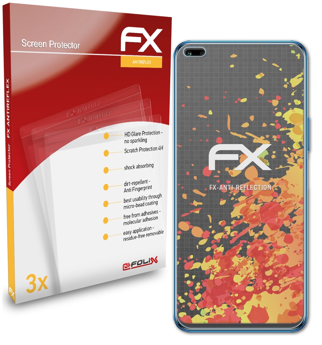 ATFOLIX 3x FX-Antireflex Displayschutz(für Youth) Play 5 Honor