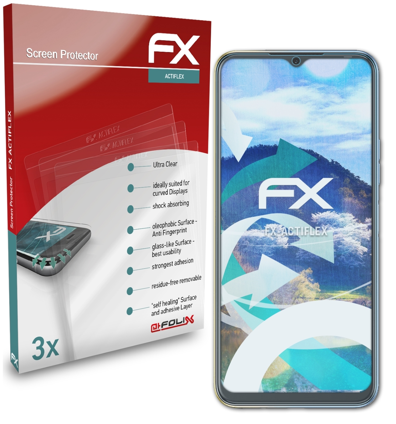3x ATFOLIX 8P) Displayschutz(für Spark FX-ActiFleX Tecno