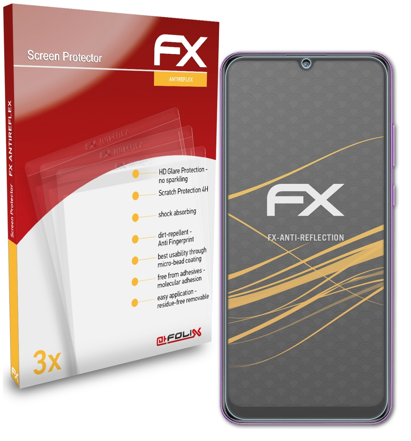 ATFOLIX 3x FX-Antireflex Displayschutz(für 20e) Enjoy Huawei