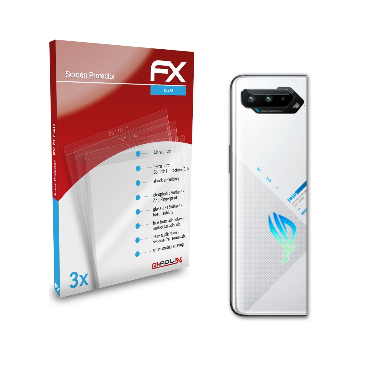 Phone FX-Clear ATFOLIX Displayschutz(für 3x Pro 5s Lens) ROG Asus