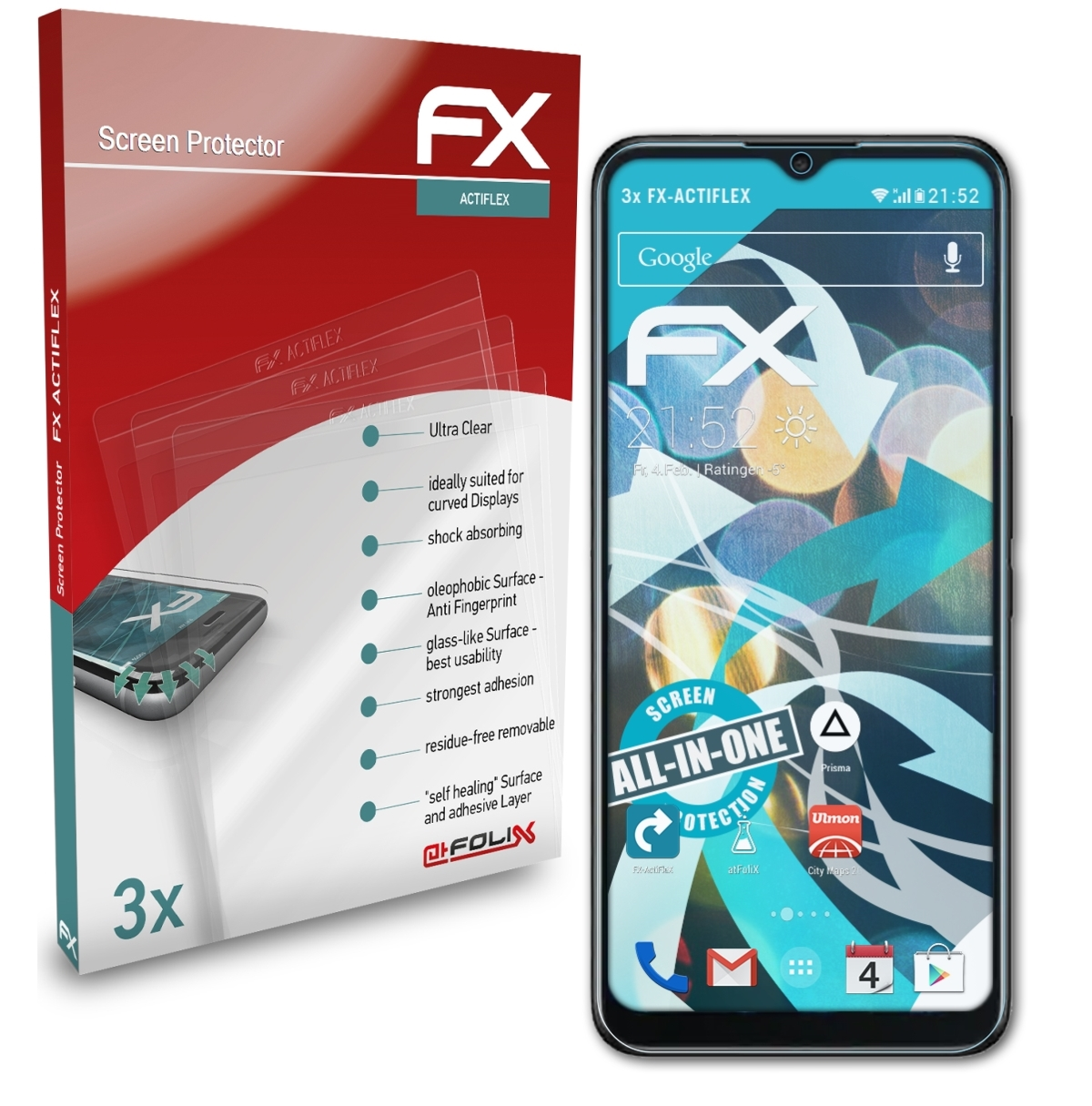TCL FX-ActiFleX 5G) 30 XE Displayschutz(für ATFOLIX 3x