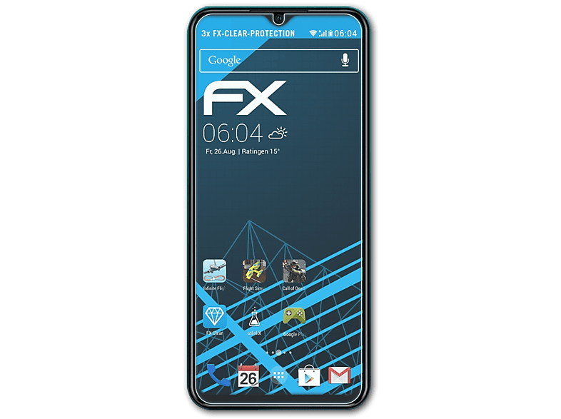 U680S) ATFOLIX Energizer FX-Clear Displayschutz(für 3x