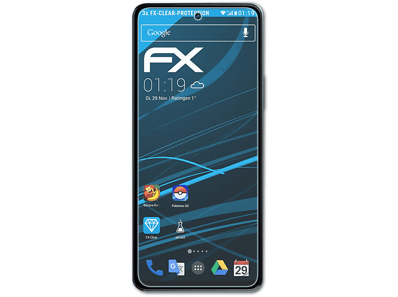 ATFOLIX 3x FX-Clear 11S) Infinix Displayschutz(für Note