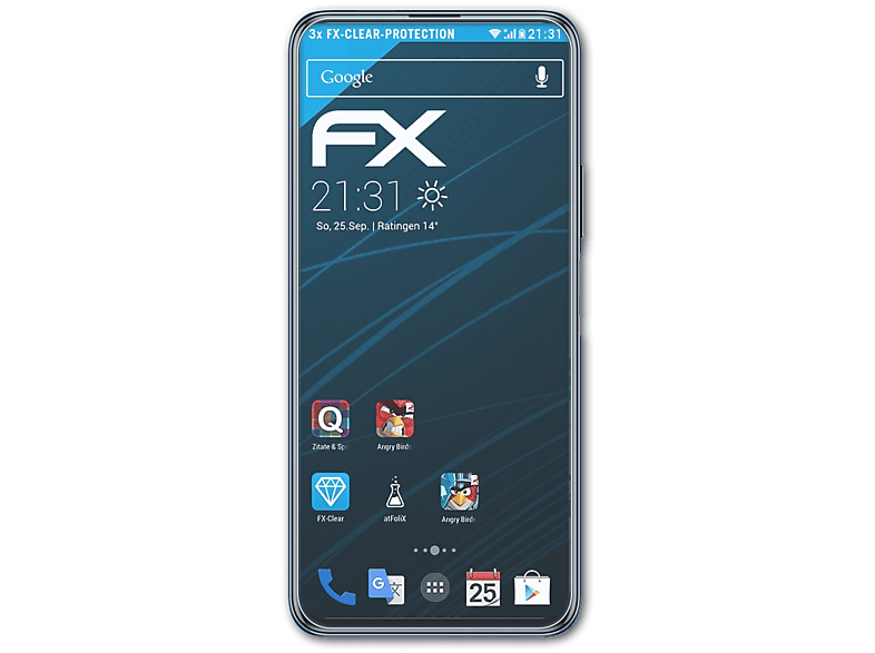 ATFOLIX 3x FX-Clear Displayschutz(für Nova Huawei Y9a)