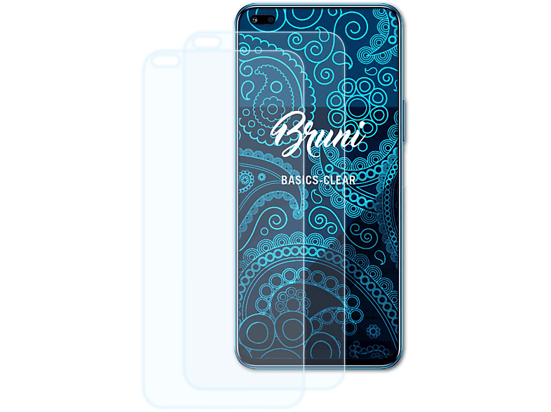 Bruni 2x Folie für Swissphone BOSS 935 Schutzfolie Displayschutzfolie 