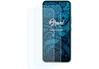 BRUNI 2x Basics-Clear Schutzfolie(für Vivo Y3s (2021))