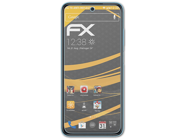 ATFOLIX 3x FX-Antireflex Displayschutz(für Xiaomi Redmi 10)