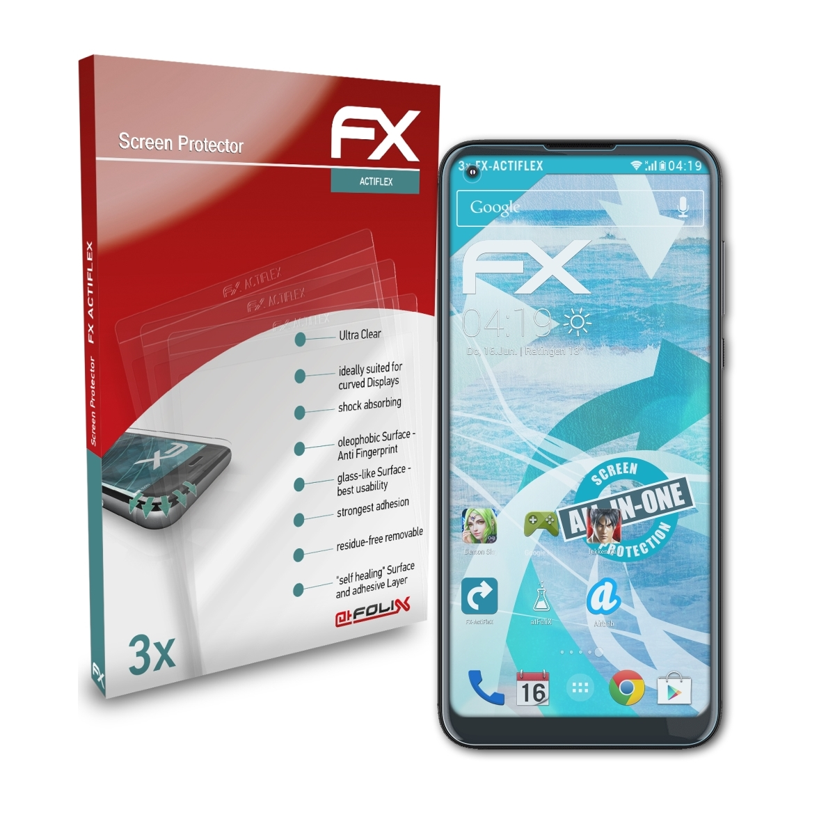 ATFOLIX 3x FX-ActiFleX Displayschutz(für fast) G Moto Motorola