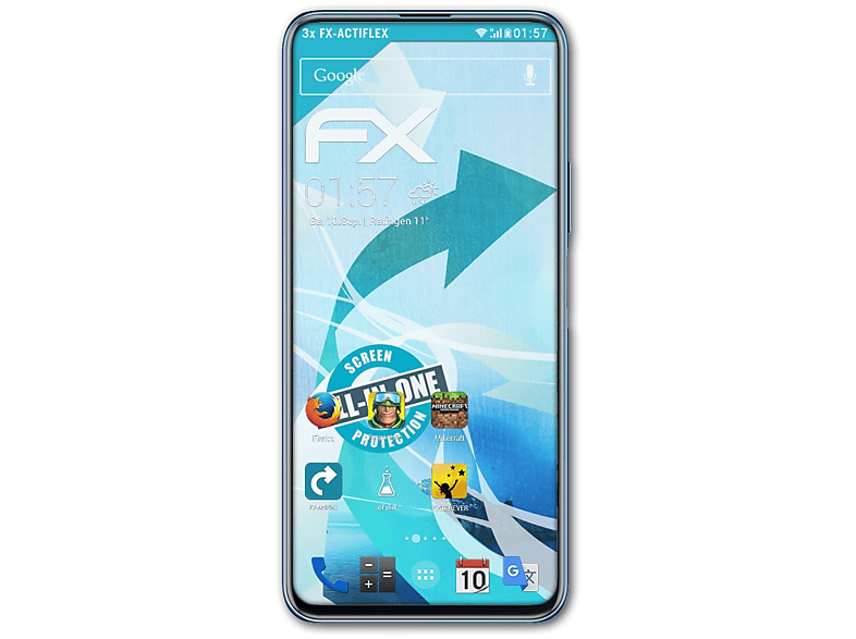 ATFOLIX 3x FX-ActiFleX Huawei Y9a) Nova Displayschutz(für