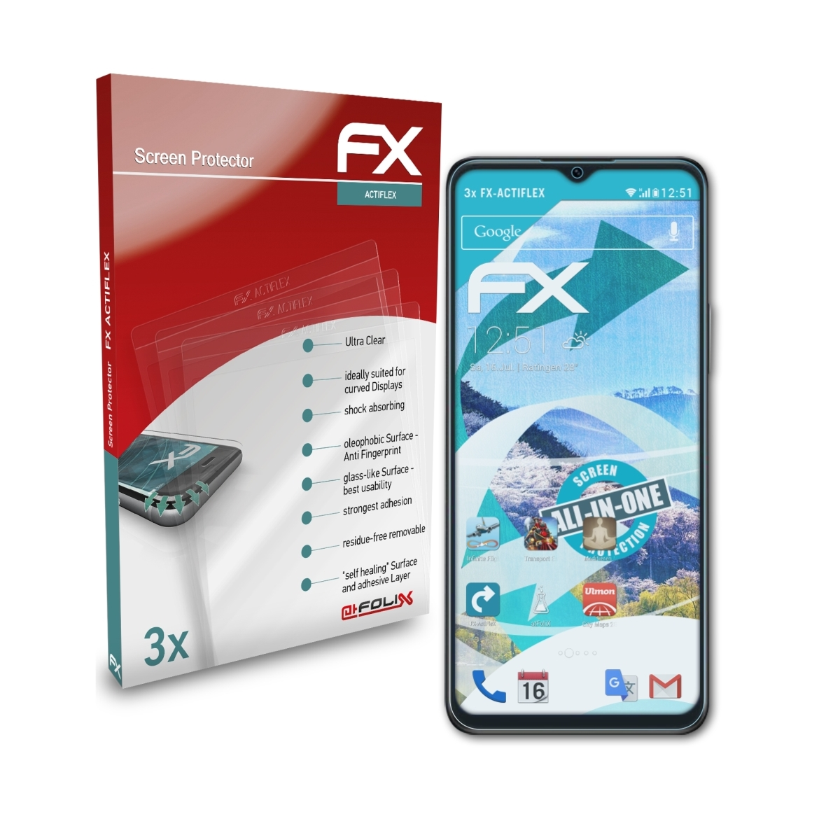 3x FX-ActiFleX ATFOLIX Vivo Displayschutz(für Y76s)