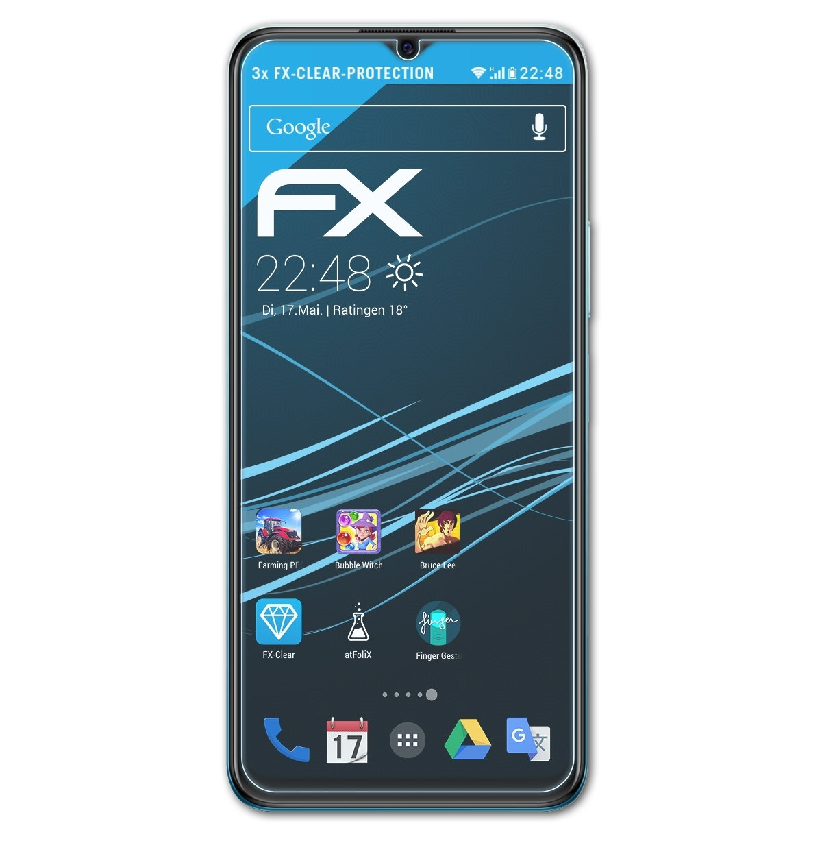 3x FX-Clear Y15A) Vivo ATFOLIX Displayschutz(für