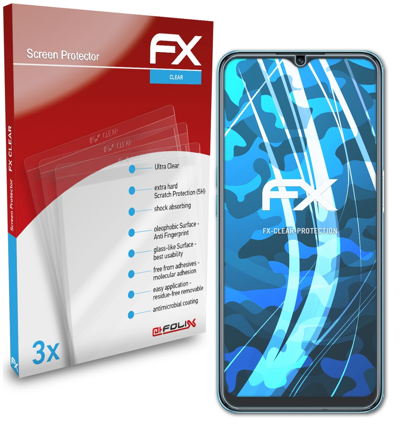 ATFOLIX FX-Clear A56 5G) Oppo 3x Displayschutz(für