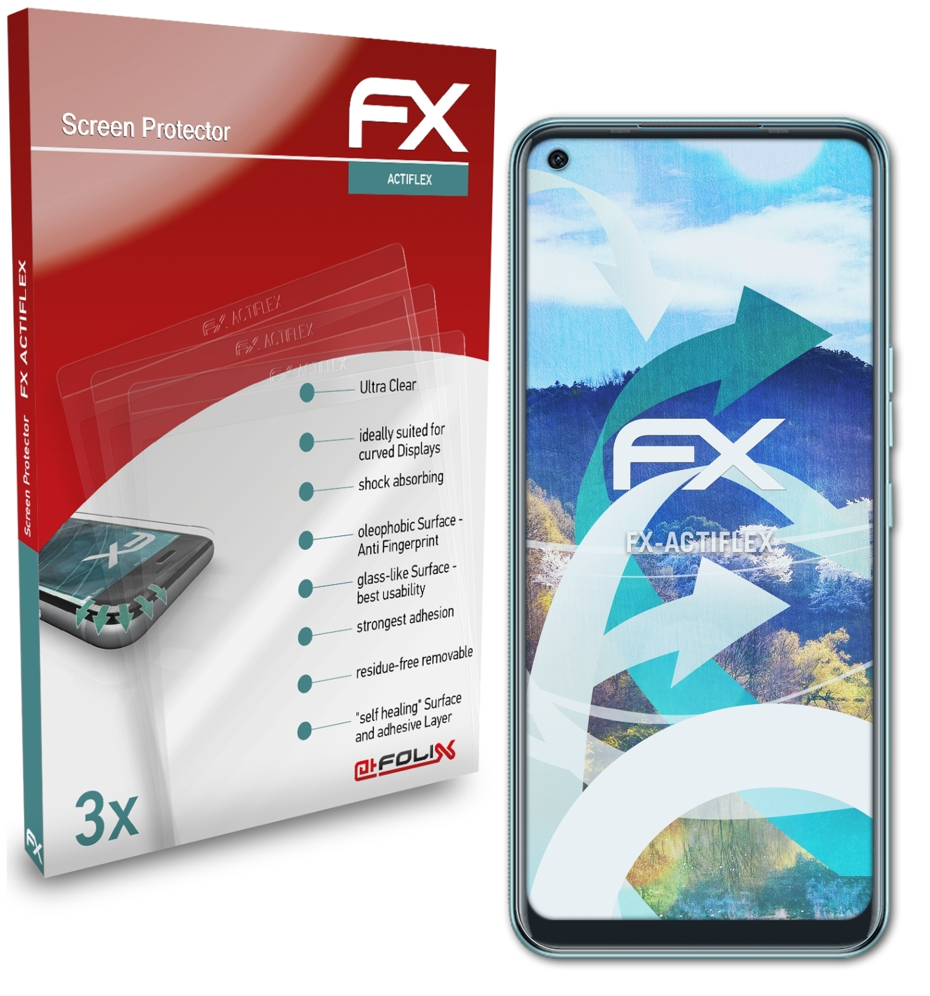 ATFOLIX 3x FX-ActiFleX Displayschutz(für Tecno 16) Camon
