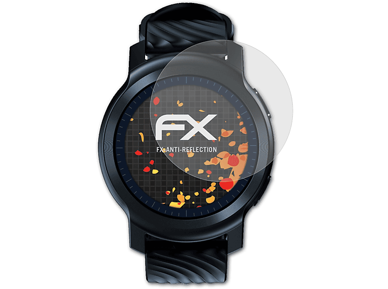 ATFOLIX 3x FX-Antireflex Displayschutz(für Motorola Moto Watch 100)