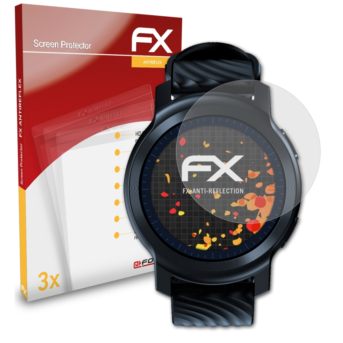 Watch Displayschutz(für ATFOLIX FX-Antireflex Motorola 100) 3x Moto