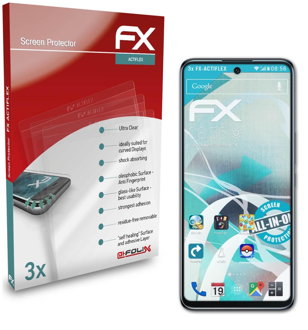 V FX-ActiFleX 5G) Displayschutz(für 3x TCL ATFOLIX 30