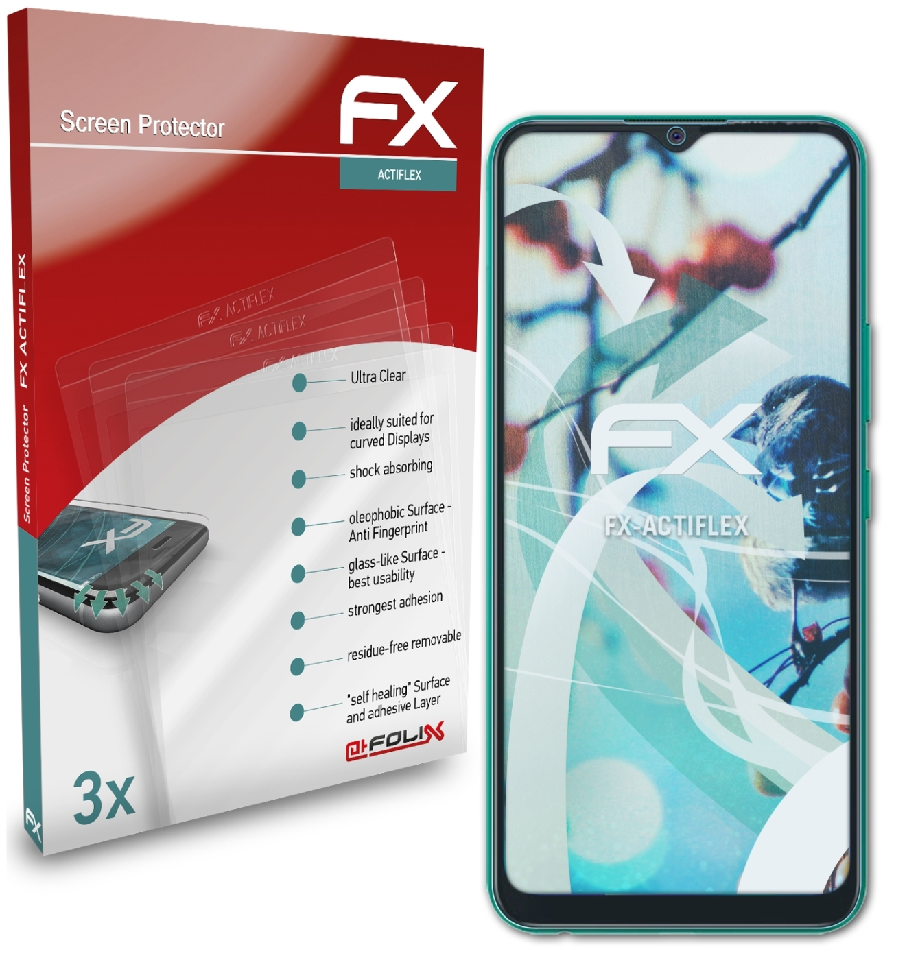 ATFOLIX 3x FX-ActiFleX Displayschutz(für Vivo Y3s (2021))