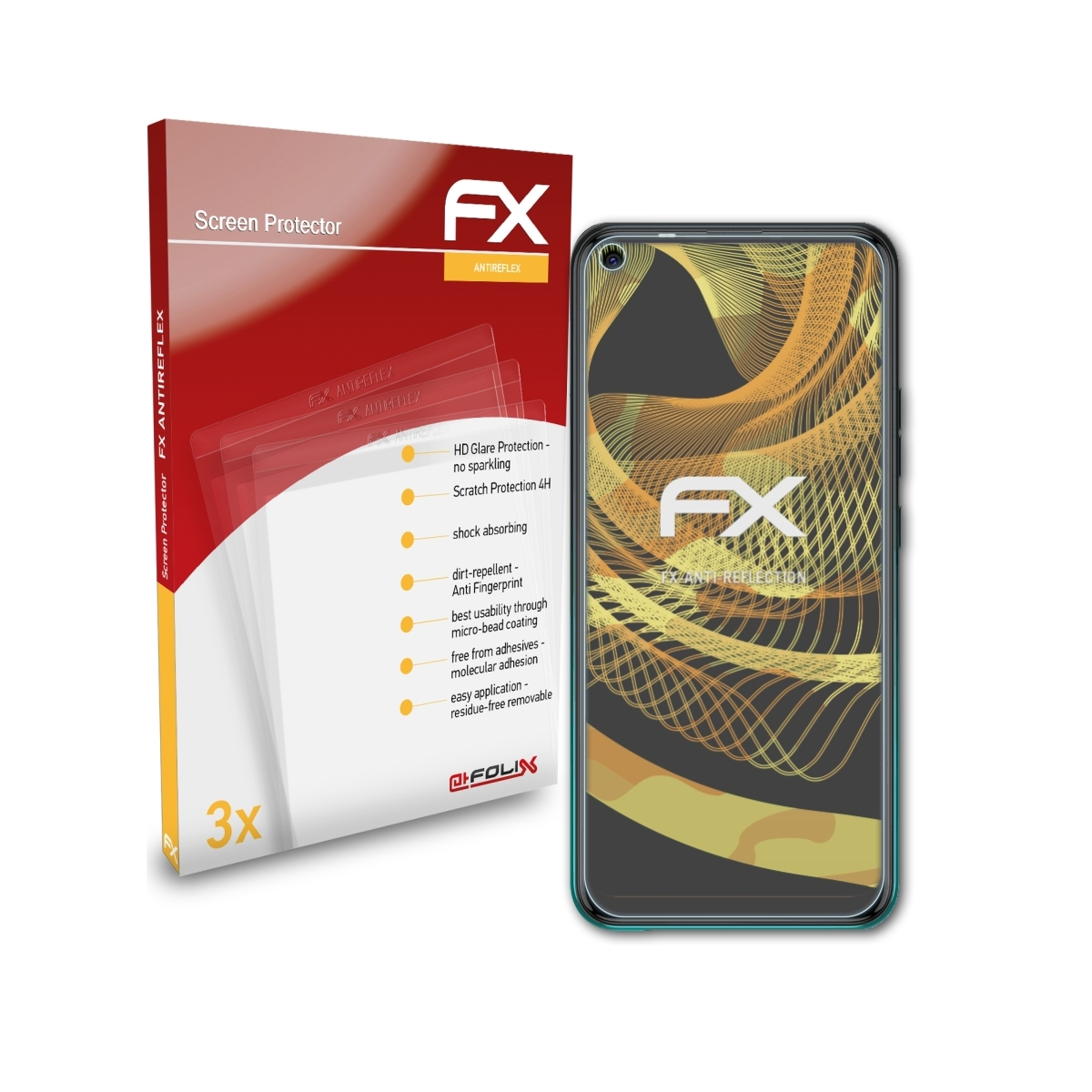 ATFOLIX 3x FX-Antireflex 5 Spark Pro) Tecno Displayschutz(für
