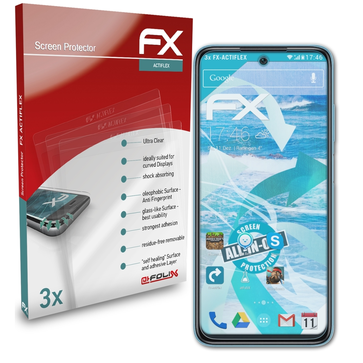 10) ATFOLIX Displayschutz(für FX-ActiFleX 3x Xiaomi Redmi