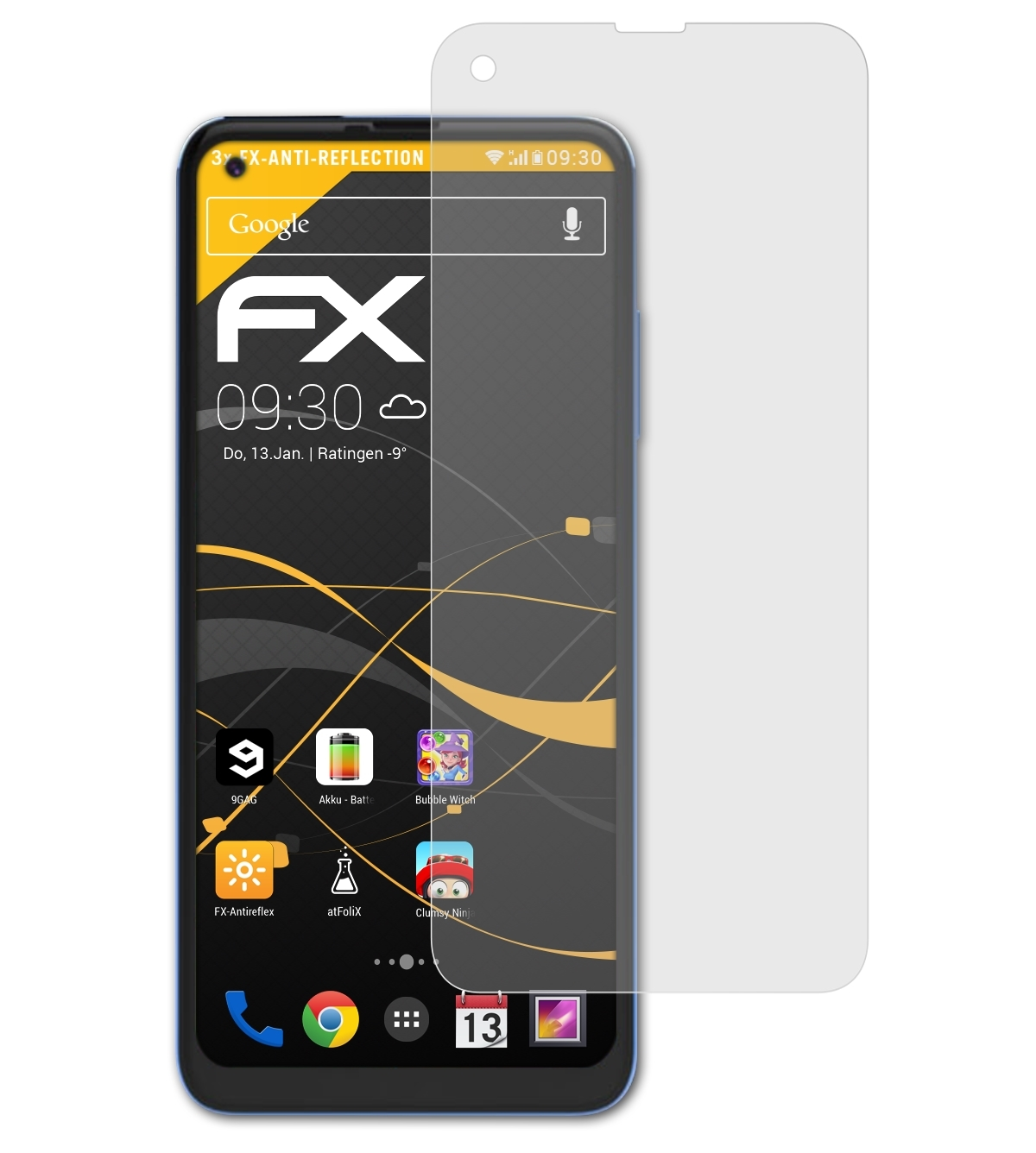 ATFOLIX Mobile FX-Antireflex Displayschutz(für B10) Nuu 3x