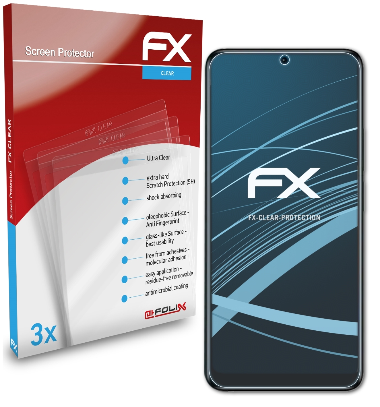 Xiaomi Note ATFOLIX 3x Redmi 11 Pro) Displayschutz(für FX-Clear