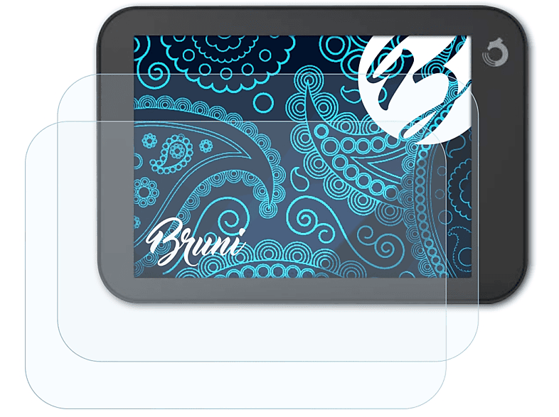 BRUNI 2x Basics-Clear Schutzfolie(für Dragon Touch Vista 5)