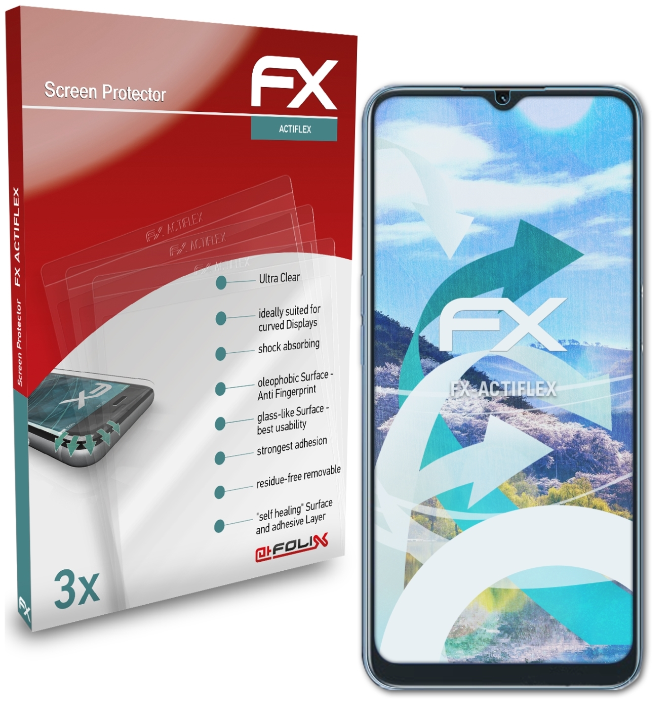 ATFOLIX 3x FX-ActiFleX Displayschutz(für Oppo A54s)