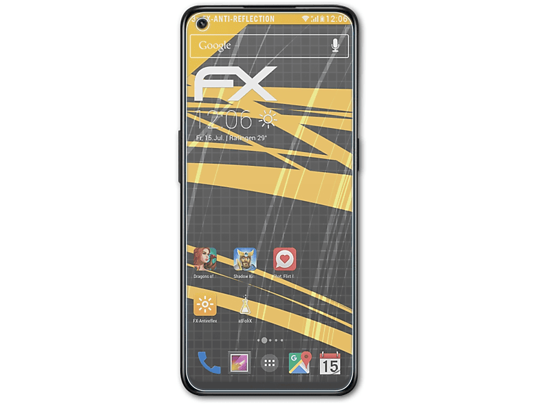 ATFOLIX 3x FX-Antireflex Displayschutz(für Oppo K9x)