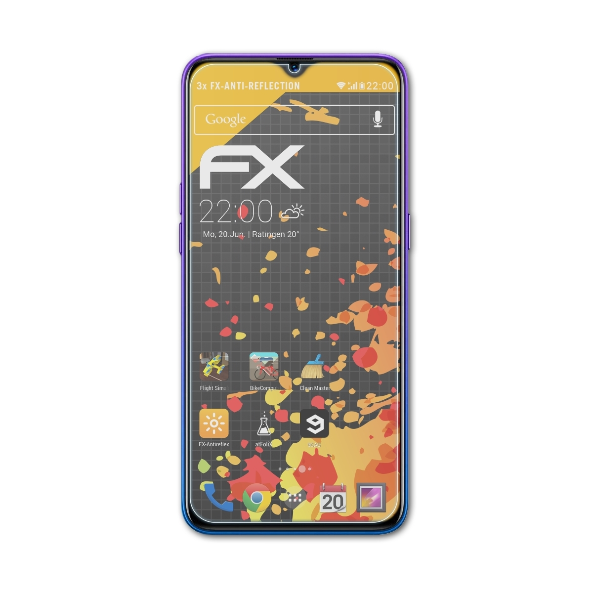 ATFOLIX 3x FX-Antireflex Realme Oppo Q) Displayschutz(für