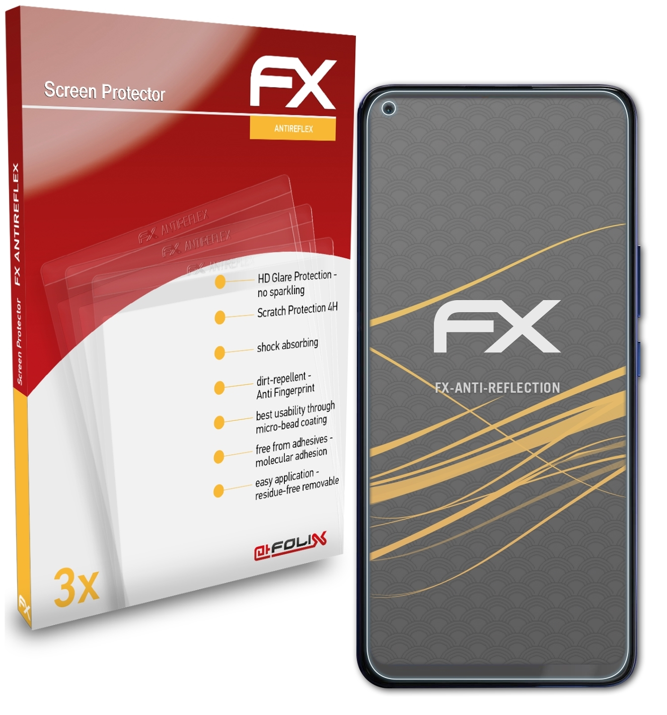 ATFOLIX 3x FX-Antireflex Displayschutz(für Nuu Mobile G5)