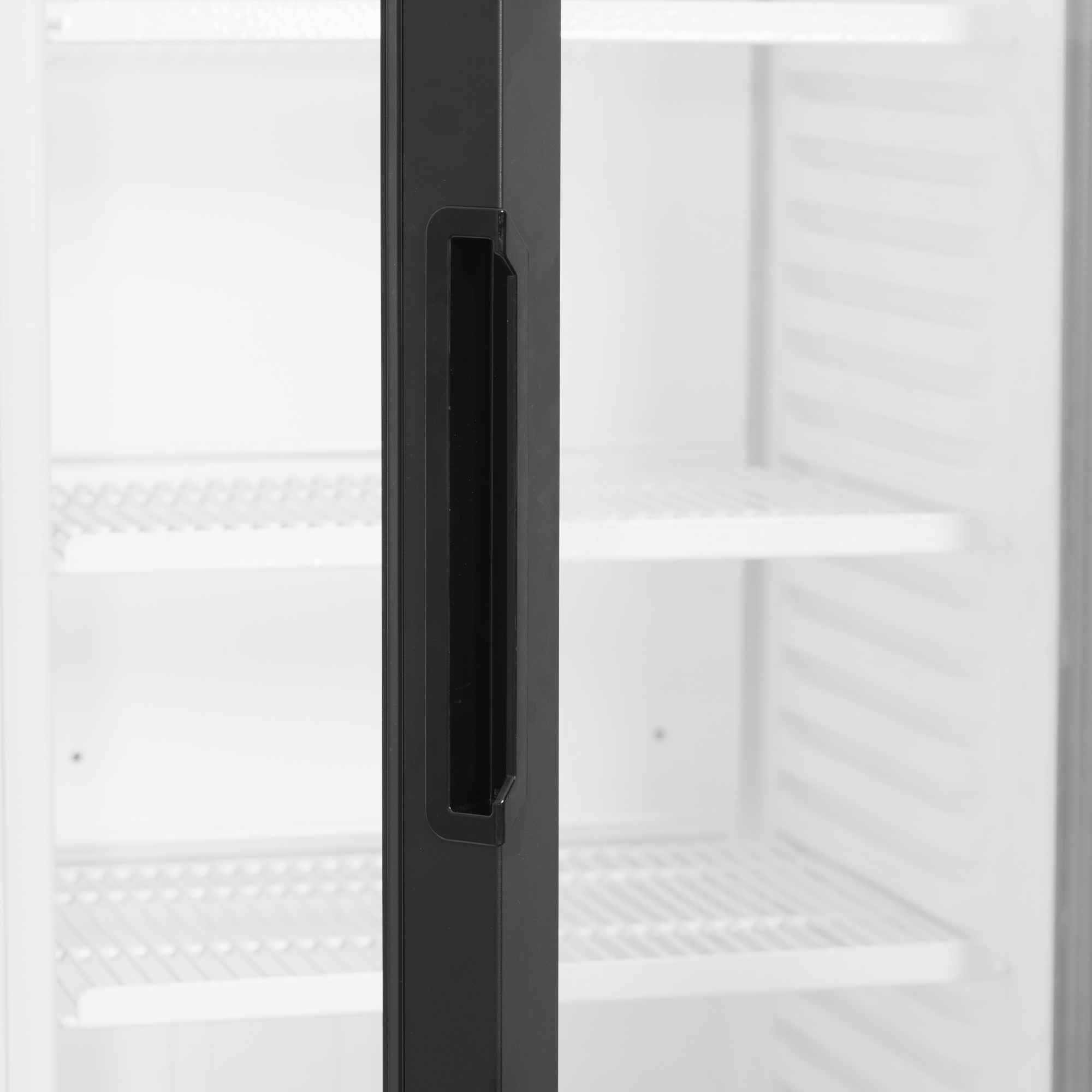 SIMFER Getränkekühlschrank Flaschenkühler, Glastür Getränkekühlschrank Alu-Rahmen (EEK mit E, Schwarzem Schwarz)