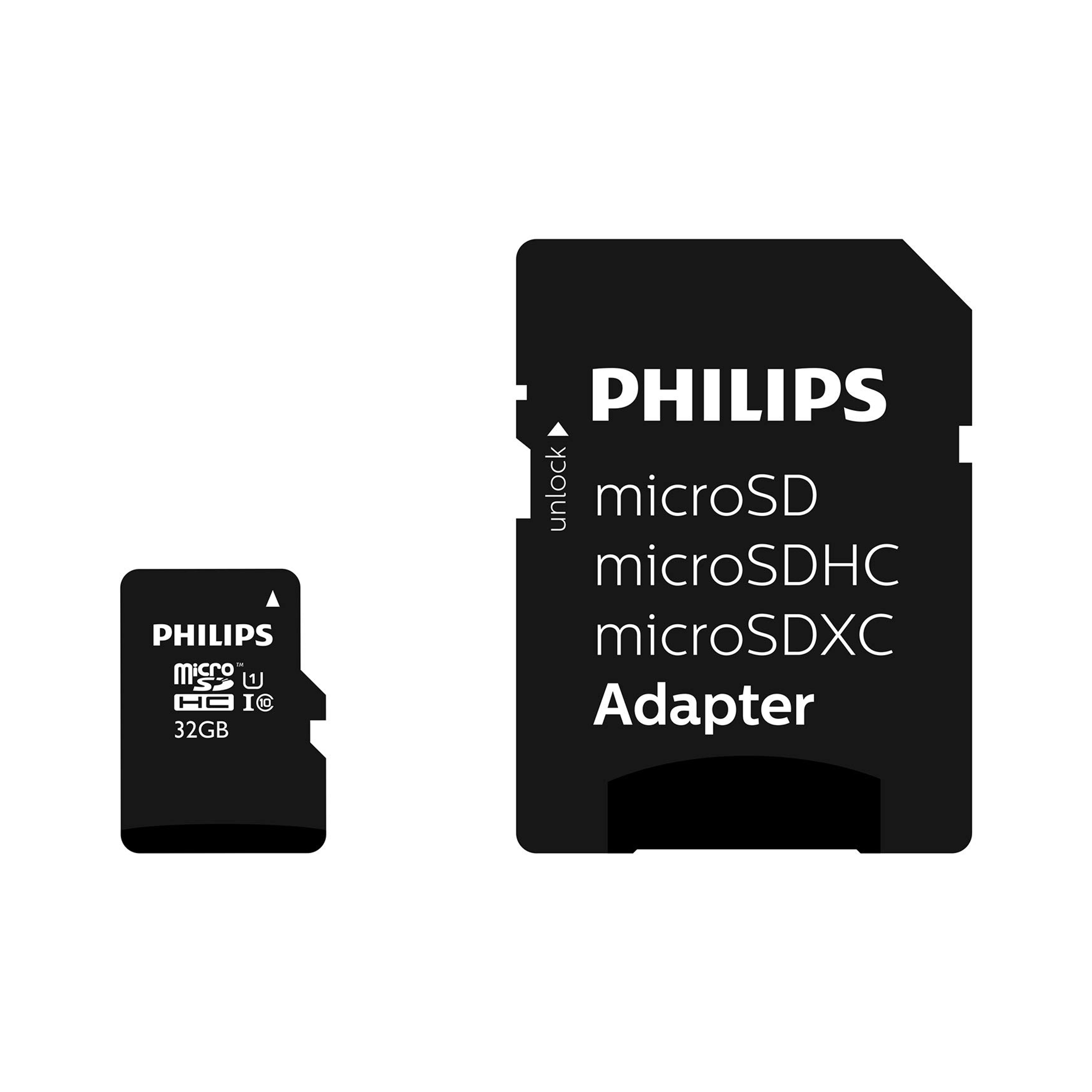 Micro-SDHC Speicherkarte, Micro-SDHC GB, 10, 32 UHS-I Mbit/s Adapter, PHILIPS Class UI, 80 32