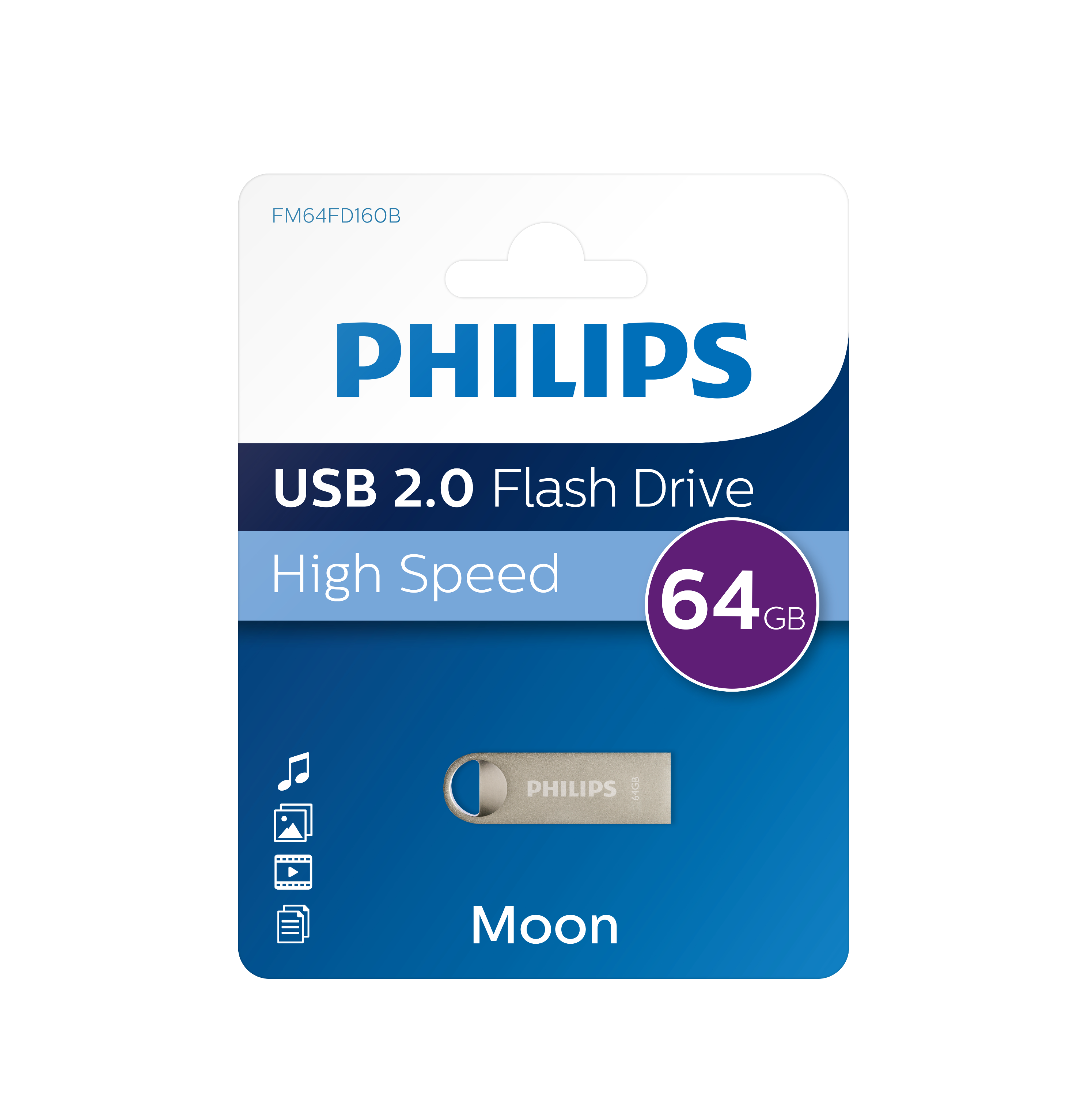 Silver® Vintage Moon (Aluminium, 64 USB-Stick Edition PHILIPS GB)