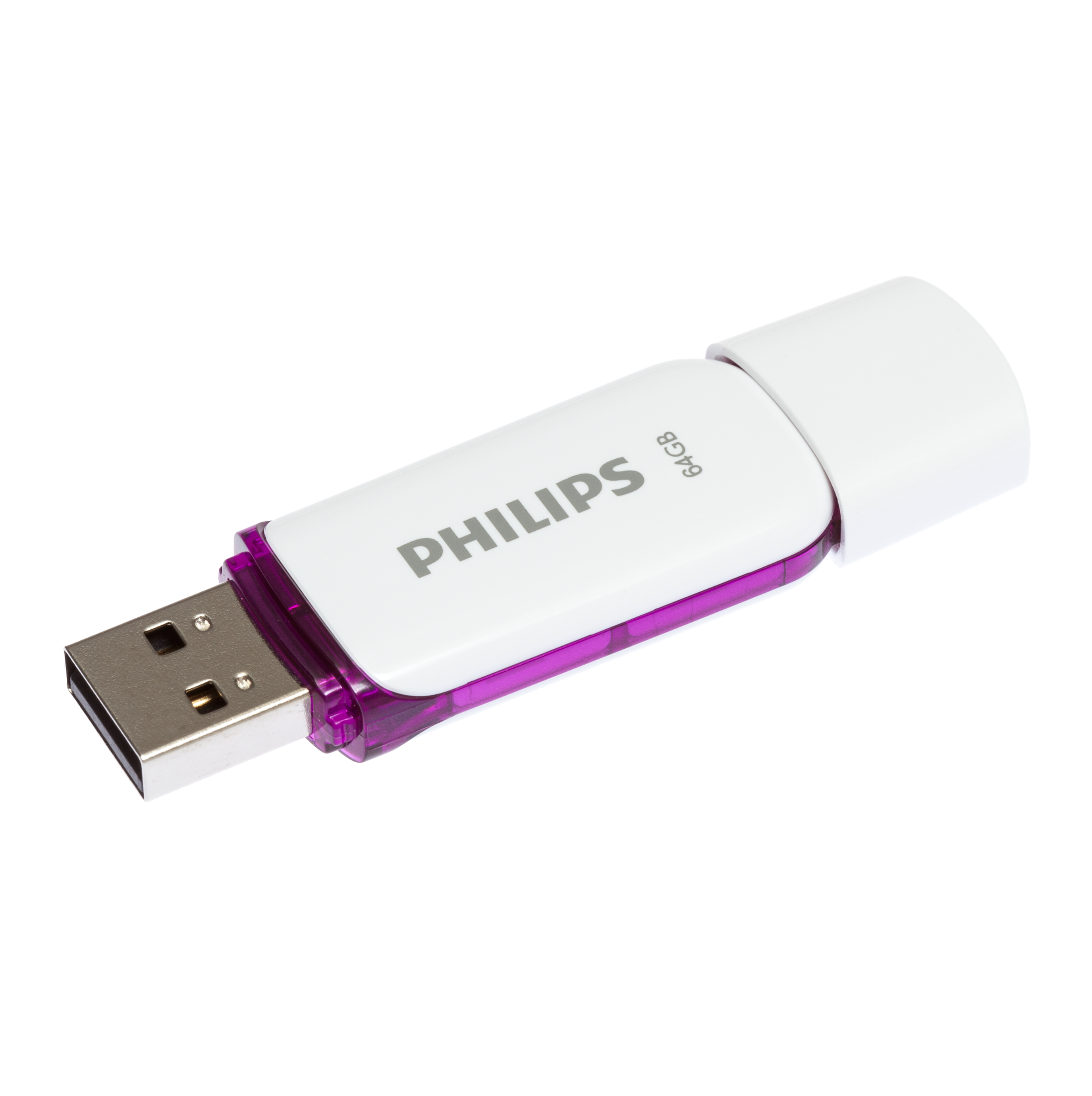 PHILIPS Snow GB) 25 Edition Purple®, (Weiß, 64GB Magic weiss USB-Stick 64 MB/s