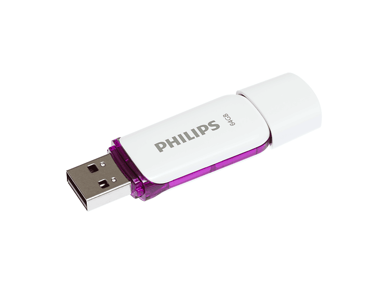 PHILIPS Snow Edition 64GB Purple®, Magic 25 MB/s, USB-Stick GB) 64 weiss (Weiß