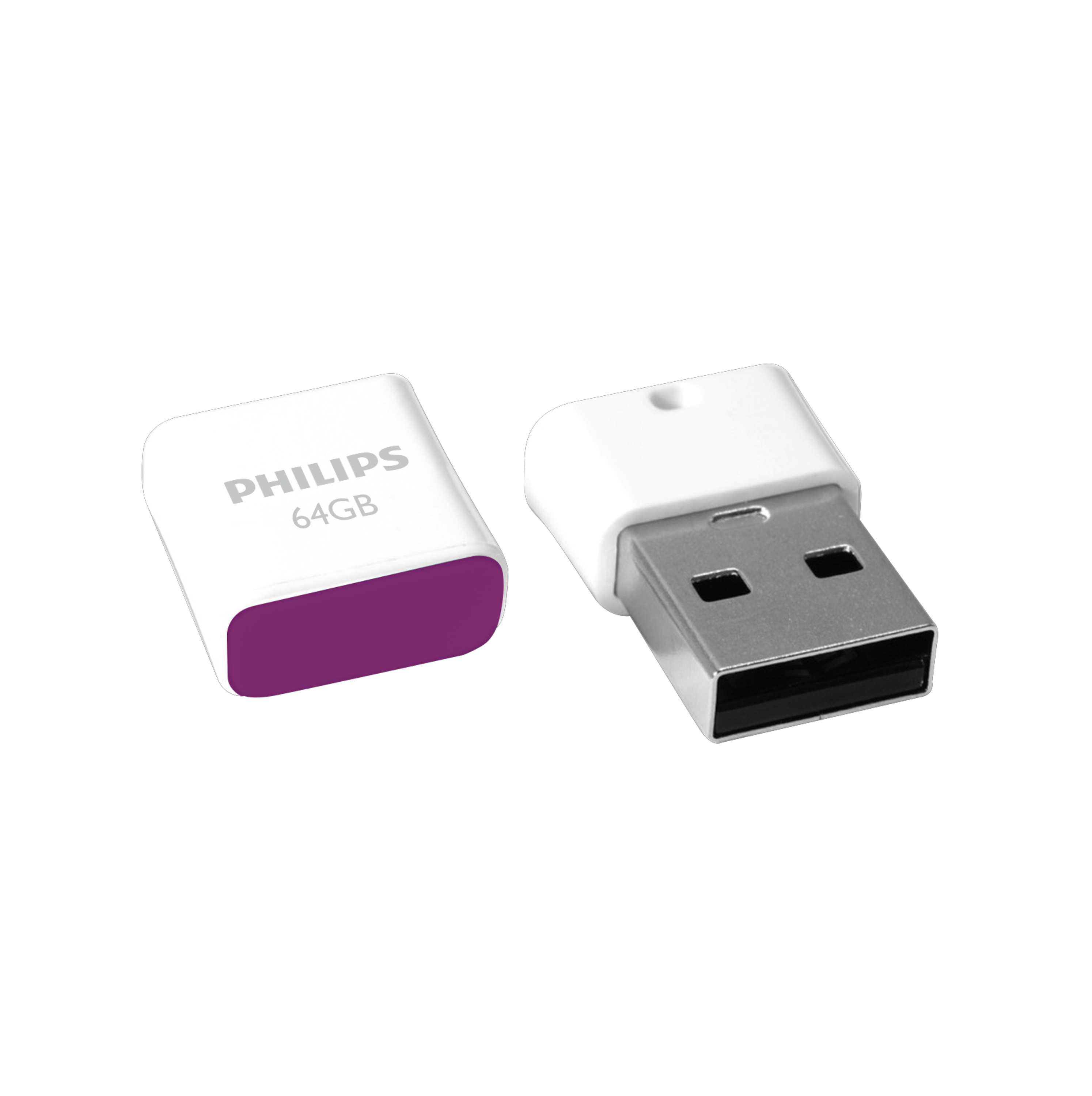 (Weiß, 64 Stick PHILIPS USB-Stick weiss, 64GB USB Pico Edition, GB)